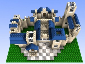 toy bricks compatible building castle 3D मॉडल