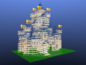 toy bricks compatible building castle 3D मॉडल