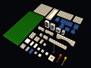 toy bricks compatible building castle 3D मॉडल