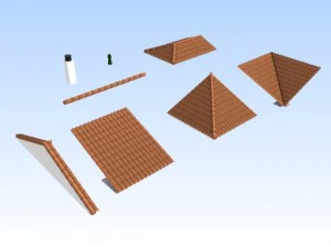 modular arabic roofs 3D Model