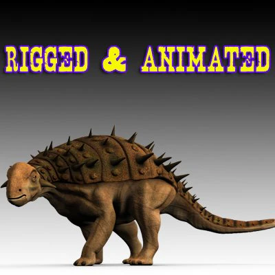 アンキロサウルス 3Dモデル .c4d .max .obj .3ds .fbx .stl .blend 