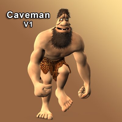 caveman Modèle 3D .c4d .max .obj .3ds .fbx .stl .blend 