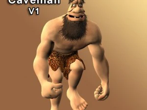 穴居人 3Dモデル