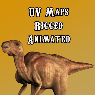 hadrosaurus model 3d 3D Model .c4d .max .obj .3ds .fbx .stl .blend 