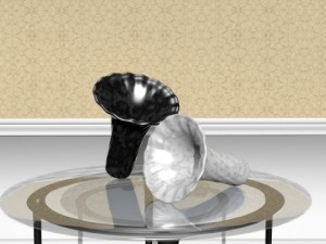 black and white vase collection Modelo 3D