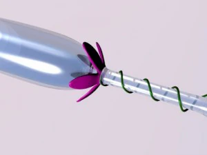 copa de champ&aacute;n de flores Modelo 3D