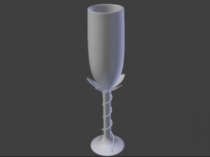 flower champagne glass 3D 模型