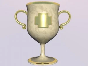 marmeren gouden urn 3D Model