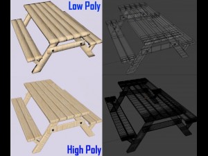 picnic table 3D Model