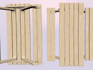 picnic table 3D Model