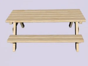 picnic table 3D Model