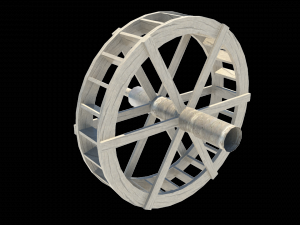 simple water wheel Modelo 3D