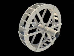 単純な水車 3Dモデル