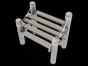 small dock stairs Modelo 3D