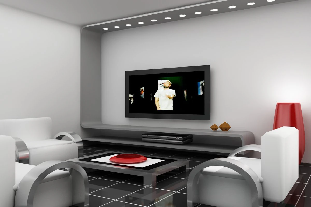 living room 3D Model .c4d .max .obj .3ds .fbx .stl .blend 
