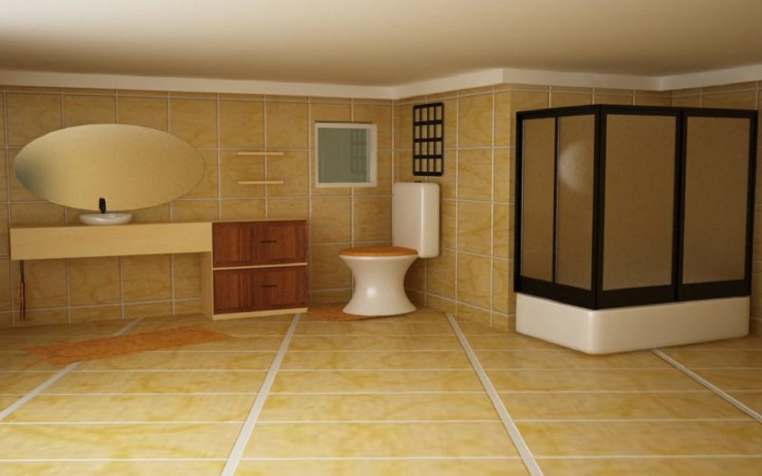 bathroom 3D Model .c4d .max .obj .3ds .fbx .stl .blend 