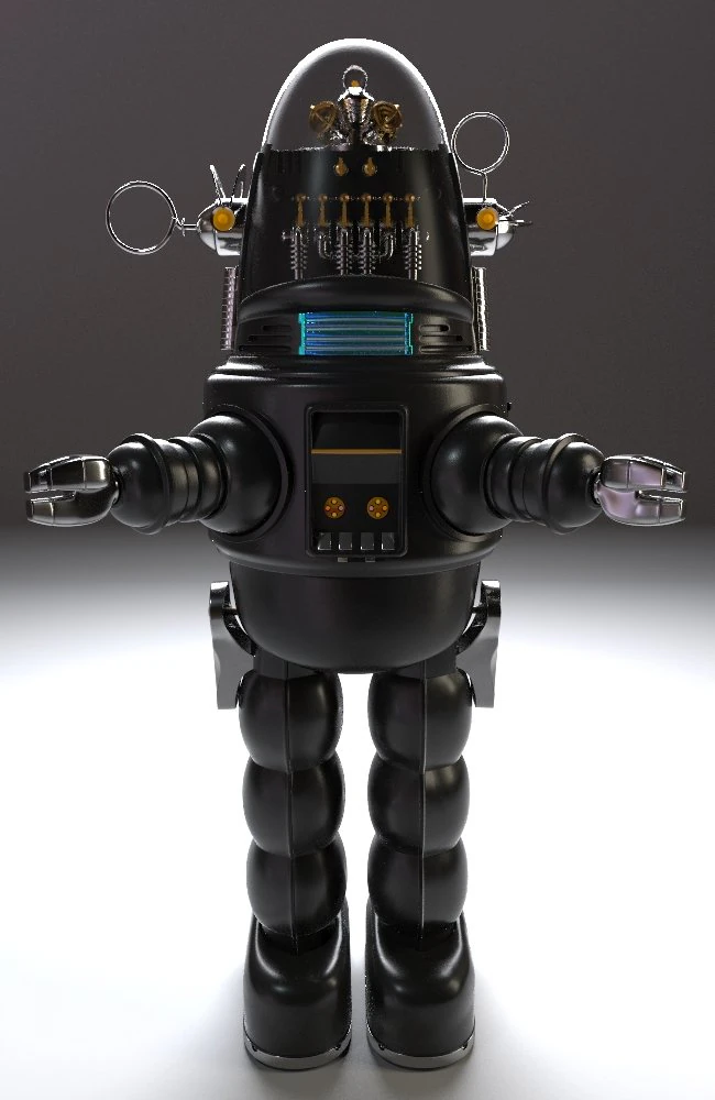 robby the tin robot 3D Model .c4d .max .obj .3ds .fbx .stl .blend