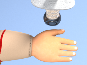Cute cartoon baby gladiator 3D Model