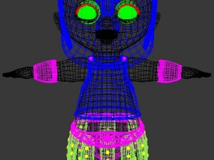 Cute cartoon baby gladiator 3D Model