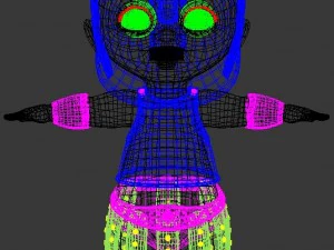 Cute cartoon baby gladiator 3D Model