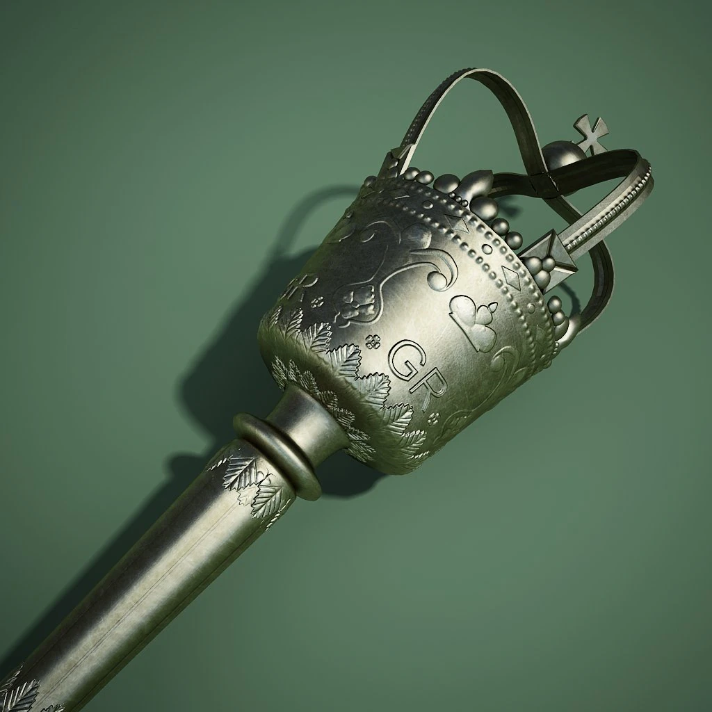 ceremonial mace 3D Model .c4d .max .obj .3ds .fbx .stl .blend 