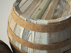 wooden barrel Modèle 3D