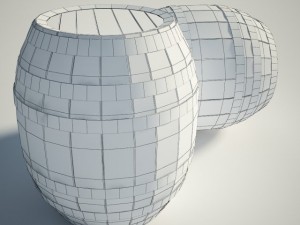 wooden barrel Modèle 3D