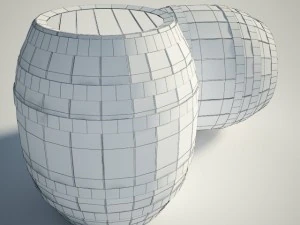 wooden barrel 3D Model