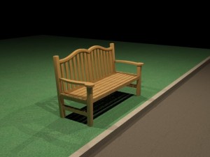 garden bench 3D-Modell