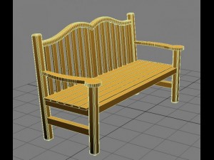 garden bench Modello 3D