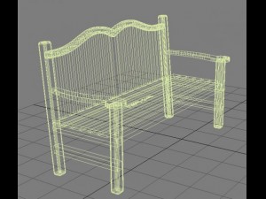 garden bench Modello 3D