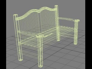 banco de jardim Modelo 3D