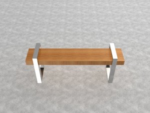 modern bench 3D-Modell