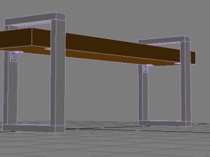 modern bench 3D-Modell