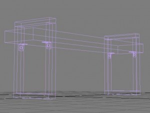 modern bench 3D-Modell