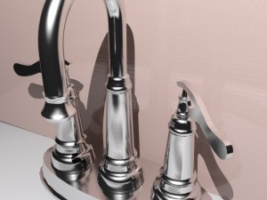 bathroom metal faucet 3D 모델