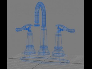 bathroom metal faucet 3D 모델