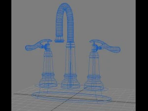 bathroom metal faucet 3D Model