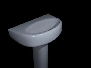 pia de banheiro de cerâmica Modelo 3D