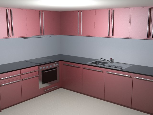 kitchen furniture 3D Model .c4d .max .obj .3ds .fbx .stl .blend