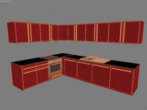 kitchen furniture 3D 모델
