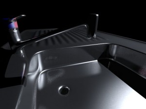 metal kitchen sink 3D-Modell