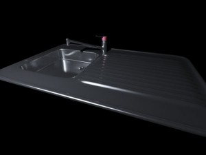 metal kitchen sink 3D Model