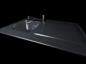 metal kitchen sink 3D Model