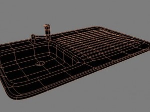 metal kitchen sink 3D Model