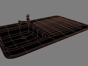 metal kitchen sink 3D Model