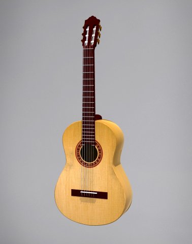 guitar 3D Model .c4d .max .obj .3ds .fbx .stl .blend