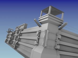 scifi military fortress 3D मॉडल