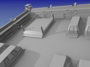 scifi military fortress 3D मॉडल