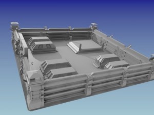 scifi military fortress 3D मॉडल